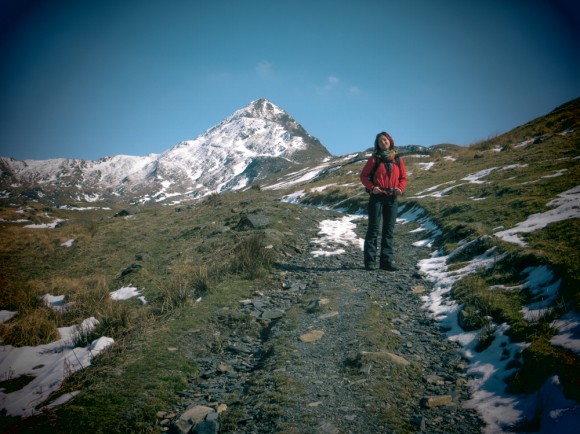 Gina heading up Cnicht