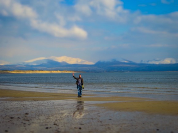 Miniaturized Iestyn at Llanddwyn