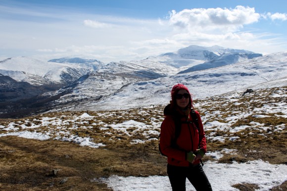 Heading up Moel Eilio