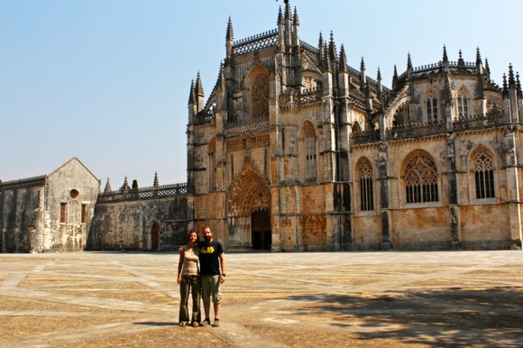 Us outside the Batalha Monastery