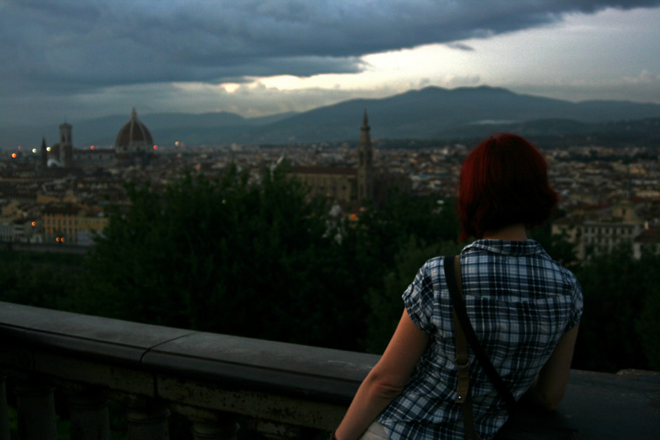 Gina at Piazzale Michelangelo