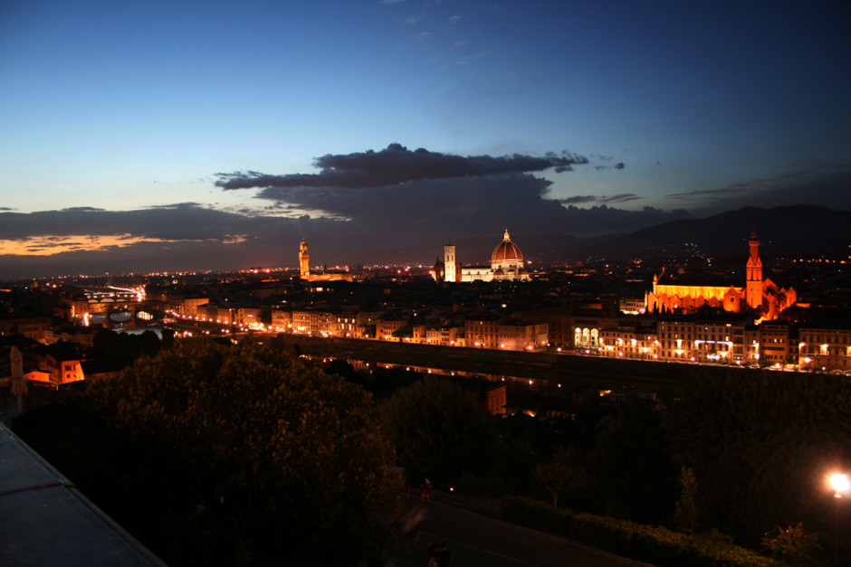 Florence at night.