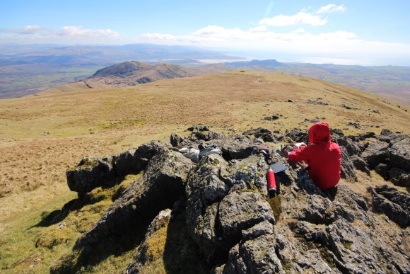 Moel Hebog sketching