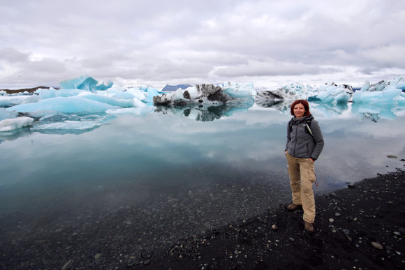 Gina at Jökulsárlón