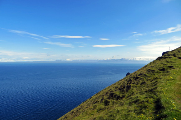 Looking back towards the mainland