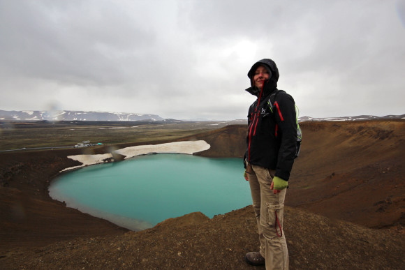 Gina at the Víti explosion crater