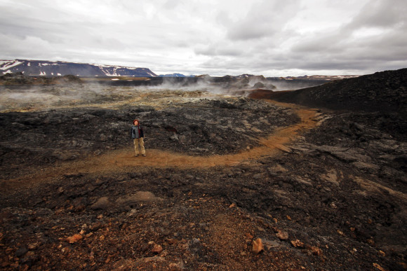 Gina at the Leirhnjúkur lava fields